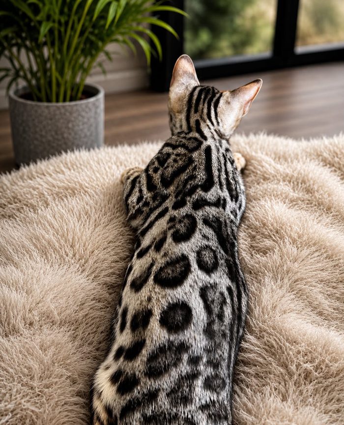 Bengal kitten resting